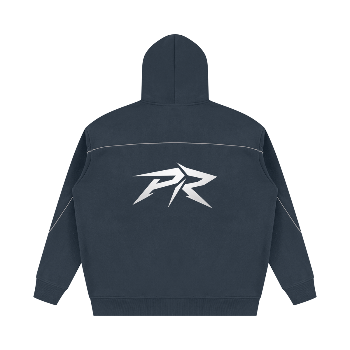 Unisex Oversized Piping Fleece Hoodie