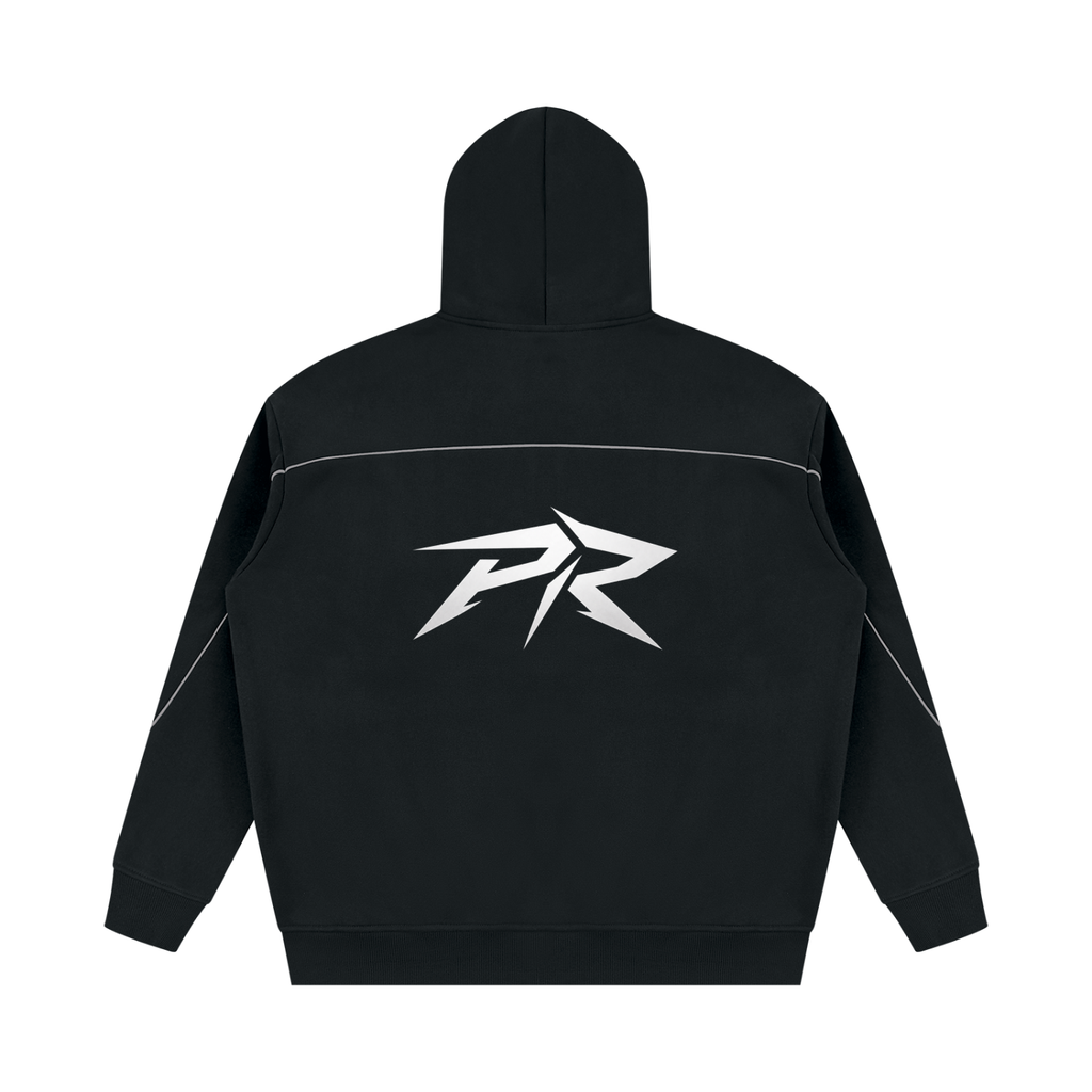 Unisex Oversized Piping Fleece Hoodie