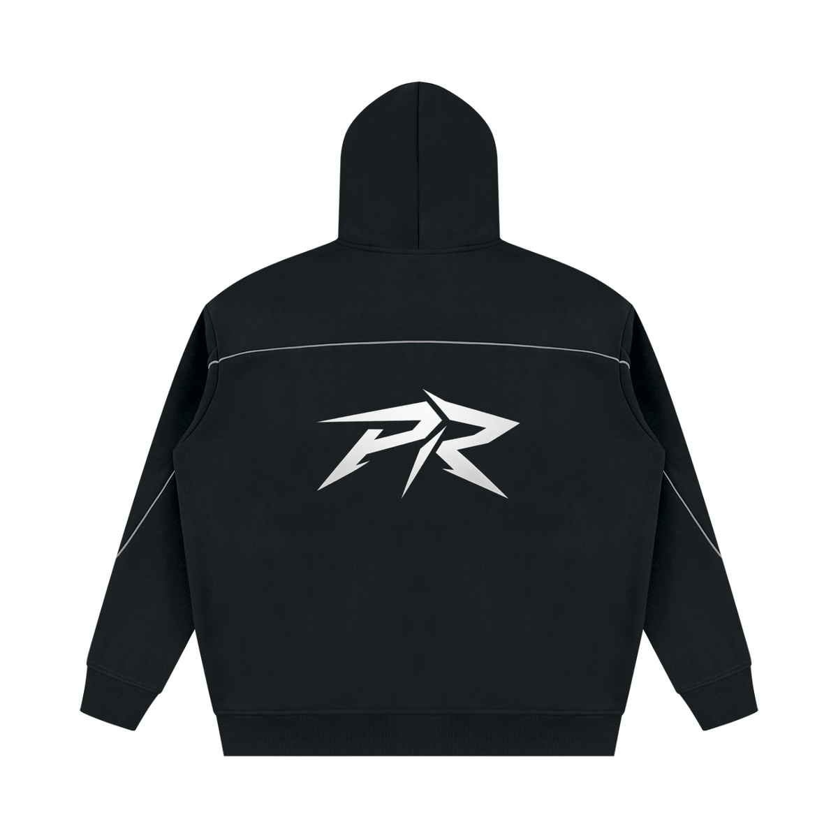 Unisex Oversized Piping Fleece Hoodie