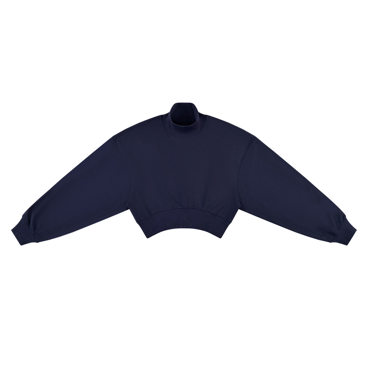 Women's Crop Mock Neck Sweatshirt