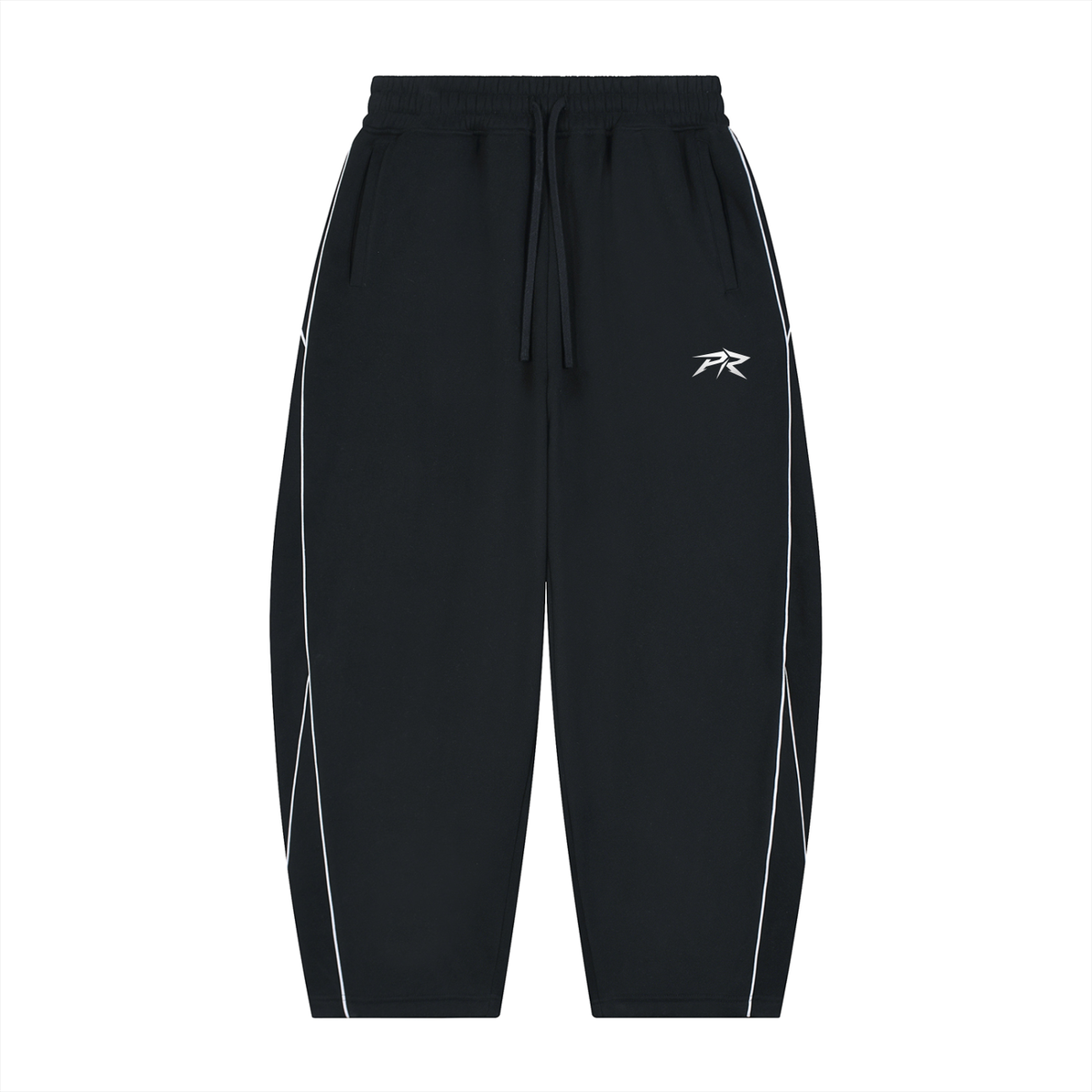 Unisex Piping Fleece Barrel Leg Sweatpants